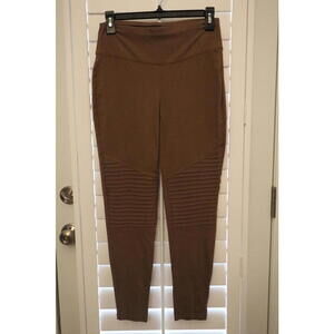 Zenana high waisted moto leggings in light brown size‎ XL